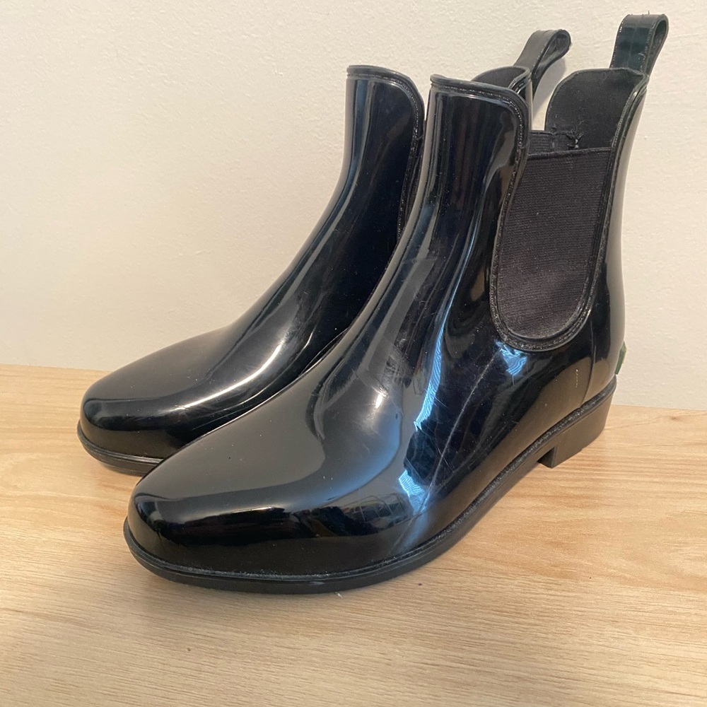 Lauren Ralph Lauren Women’s Black Rubber Rain Boots Women 6 - Picture 8 of 9